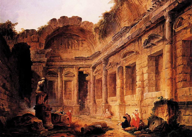 Interior of the Temple of Diana at Nimes